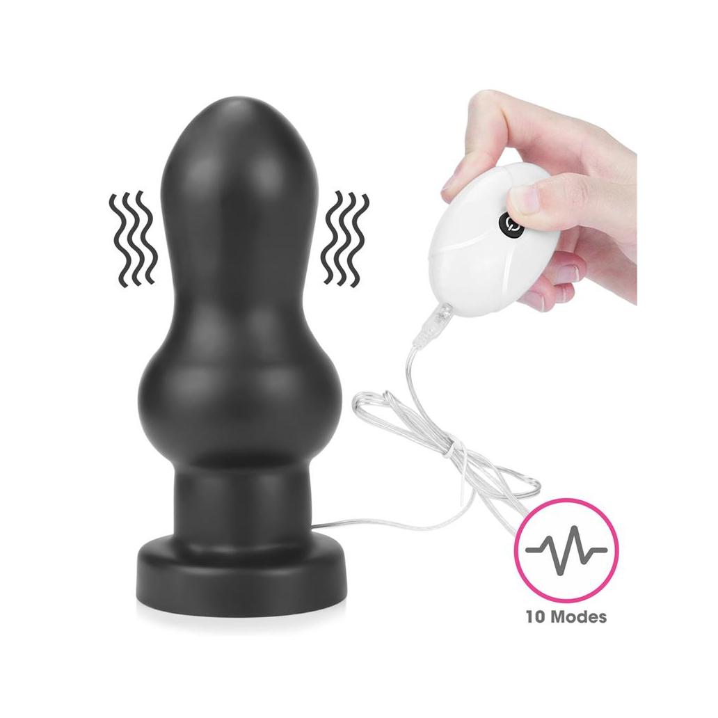 Plug anal com vibração king sized 7 negro