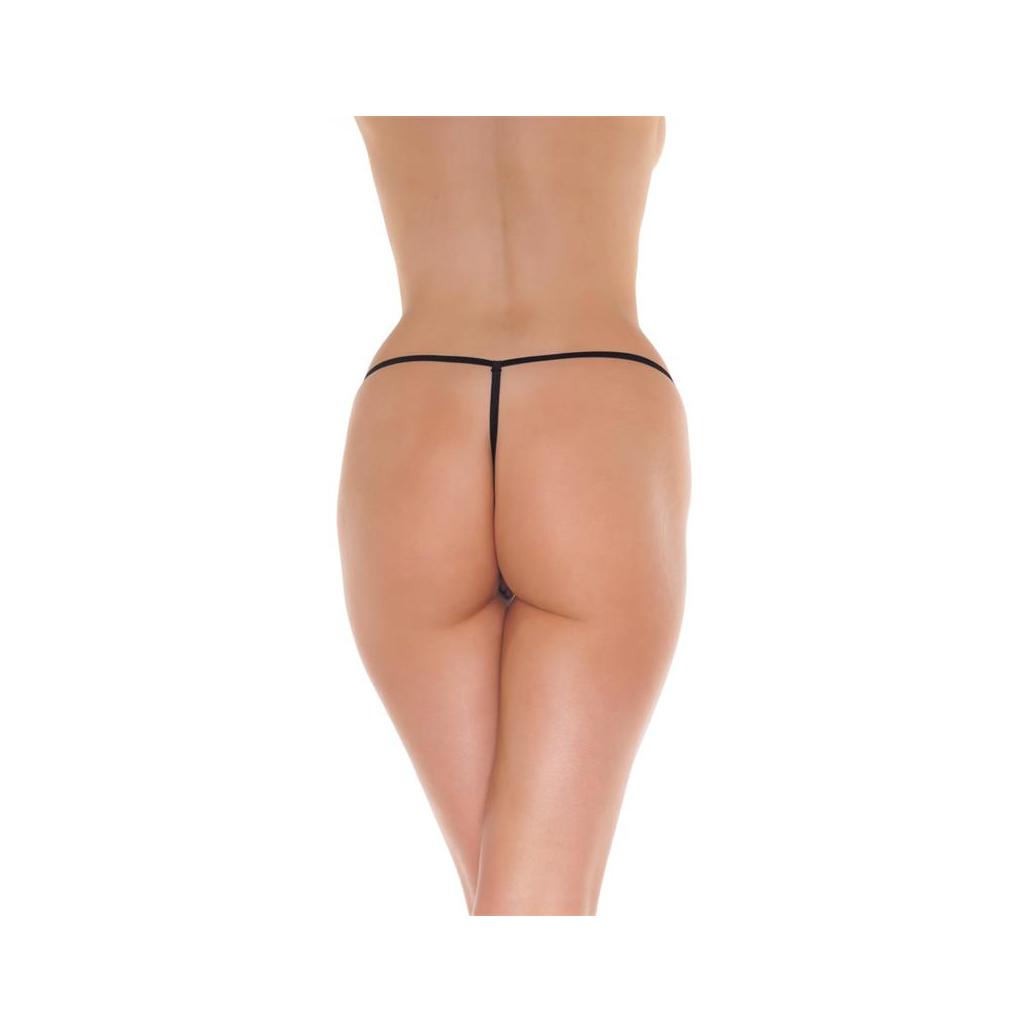 Rimba amorable open thong preto tamanho único