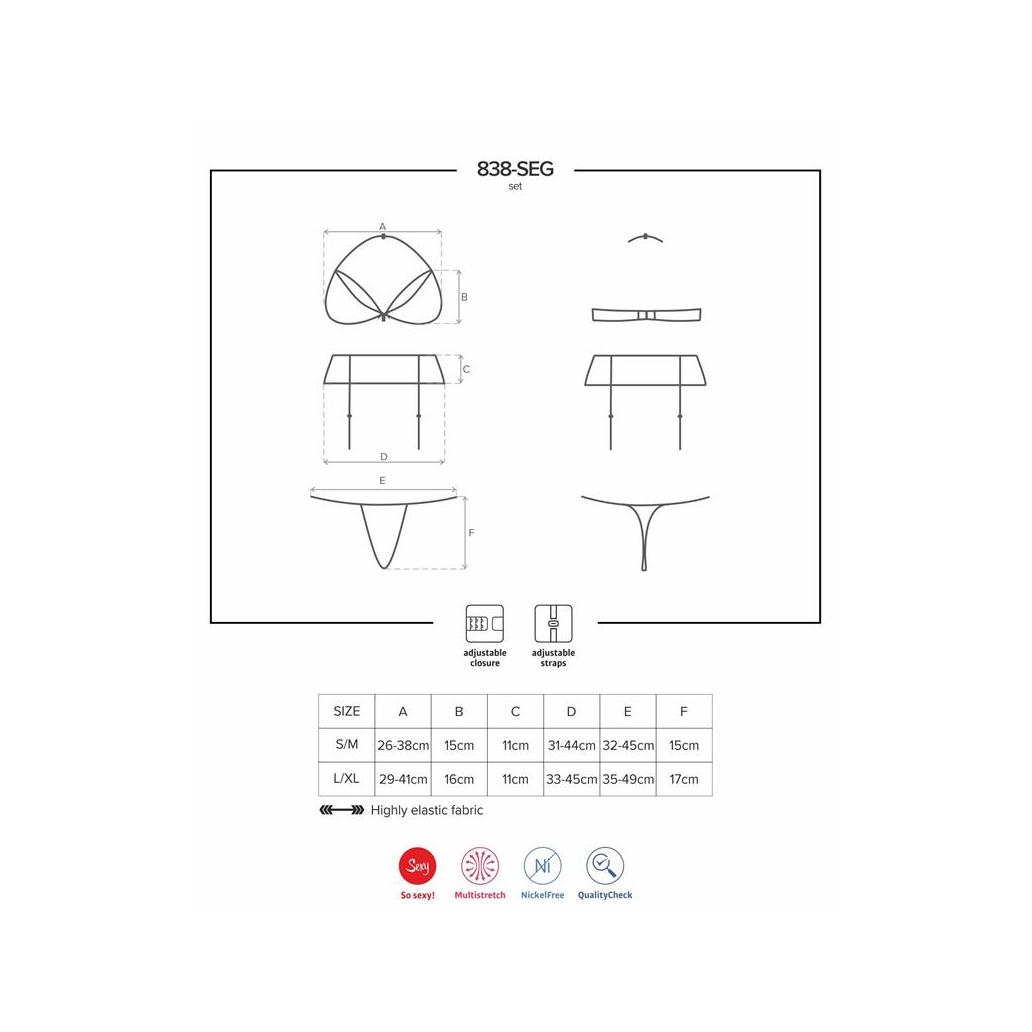 Conjunto de 3 peças 838-seg-3