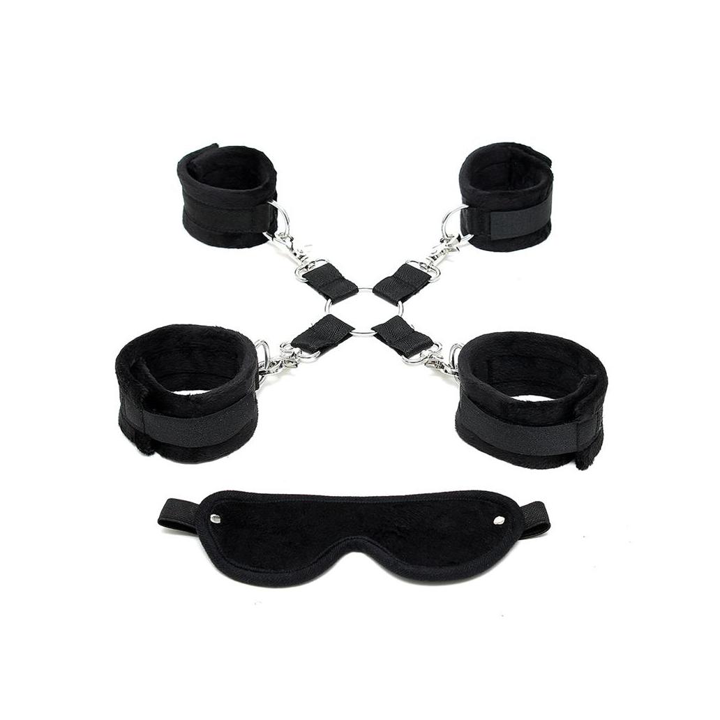 Conjunto de bondage rimba bondage play cor negro