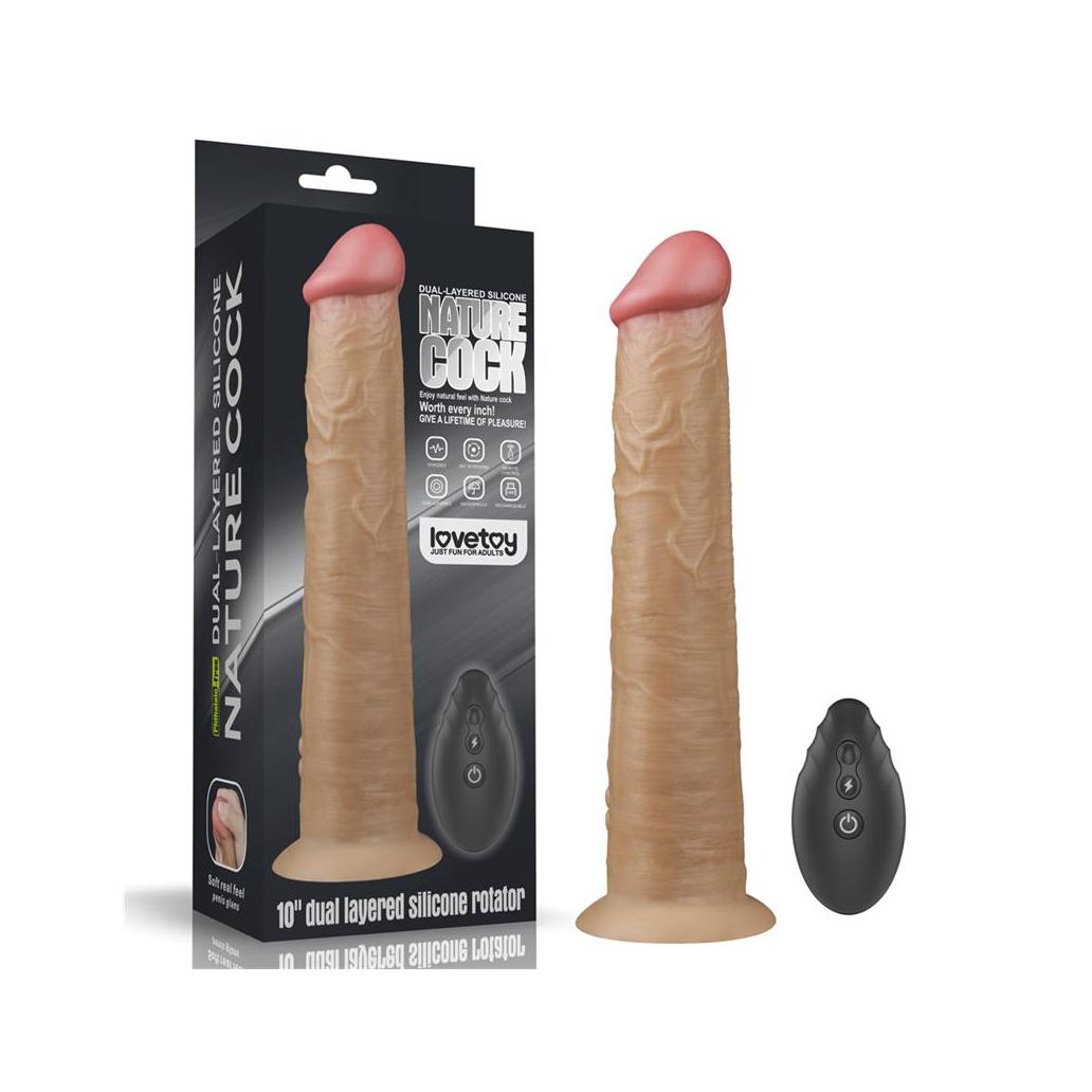 Vibrador realista com rotação de dupla camada 10