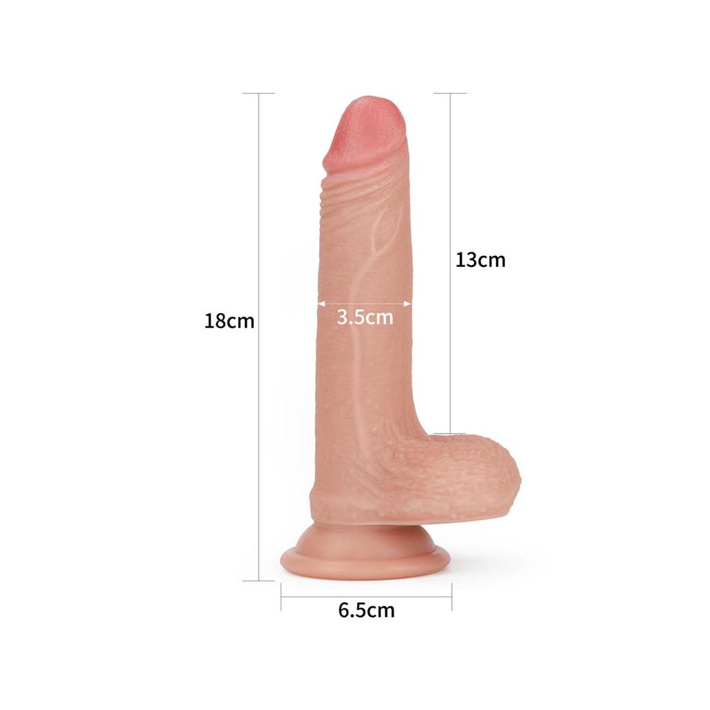 Dildo nature 7 silicona líquida natural