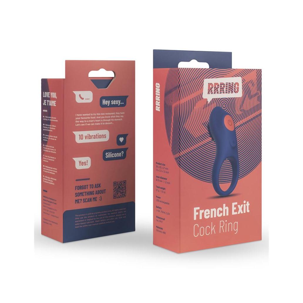 Rring french exit usb vibration penis ring silicone