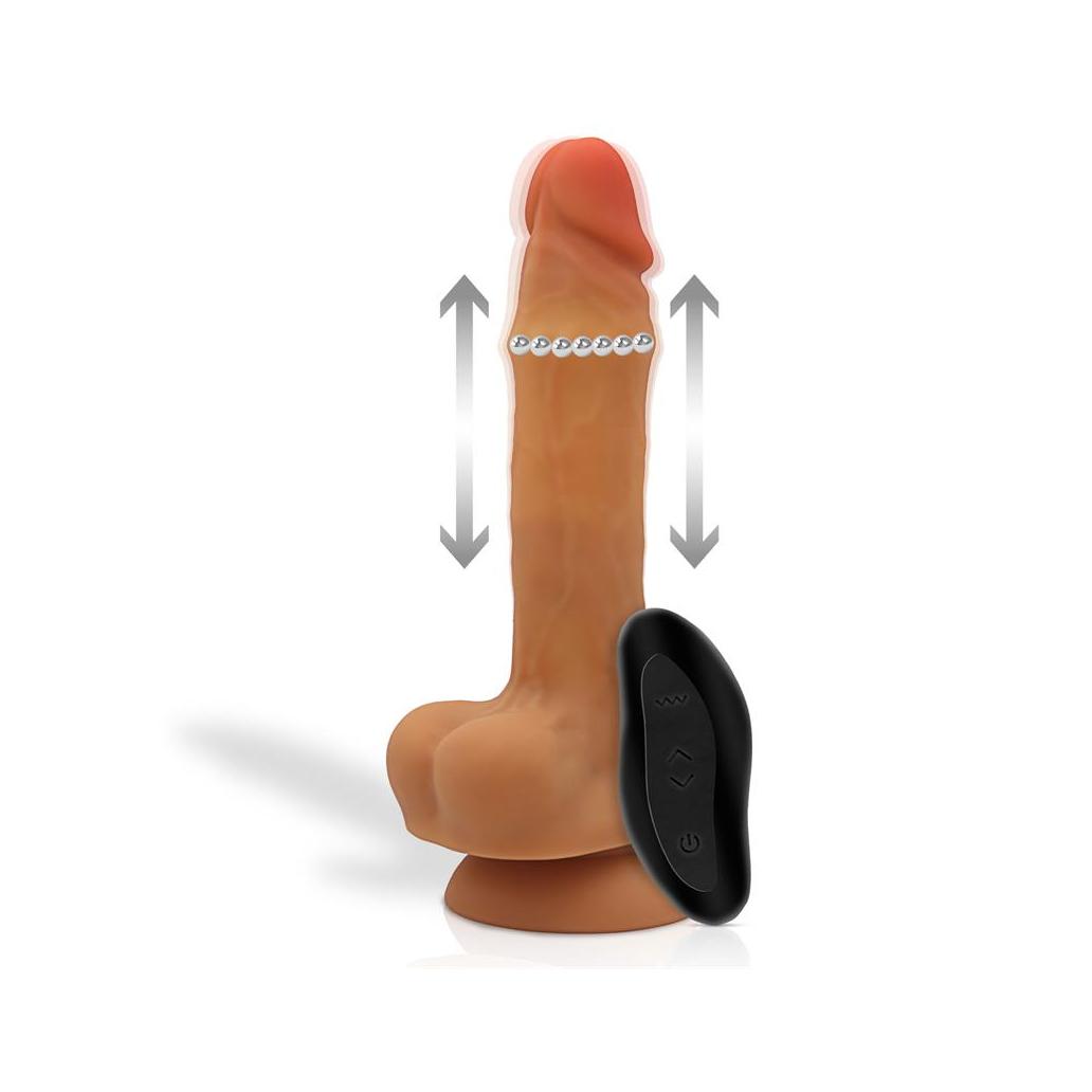 Dildo vibratório realista adriano com bolas internas para ci