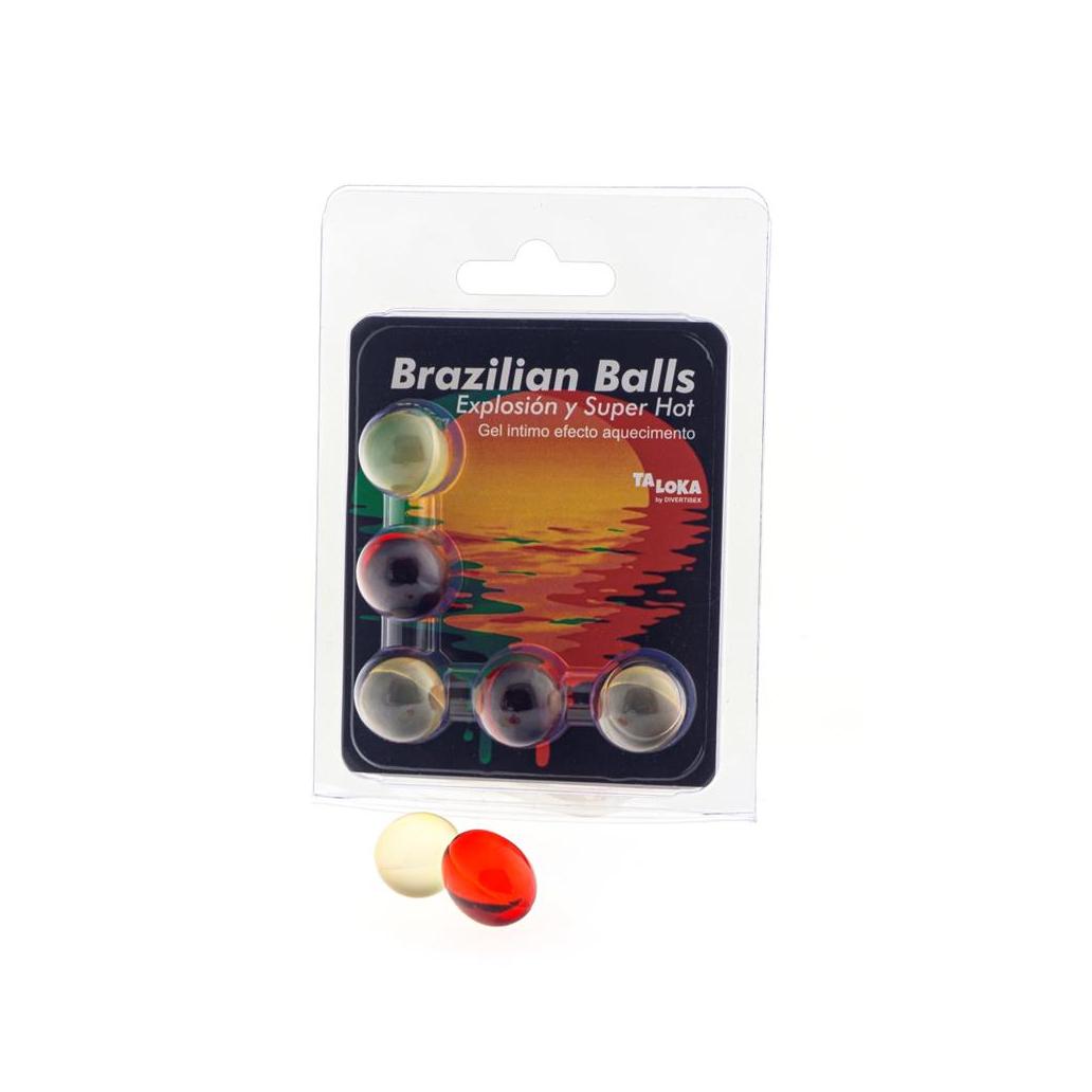 Conjunto 5 bolas brasileiras gel de efeito super aquecedor