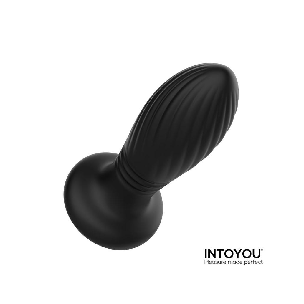 Tainy plug anal com impulso e luzes led com controlo remoto