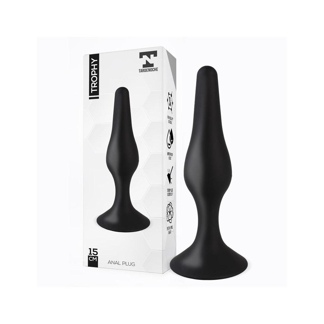 Plug anal 15 cm silicona negro