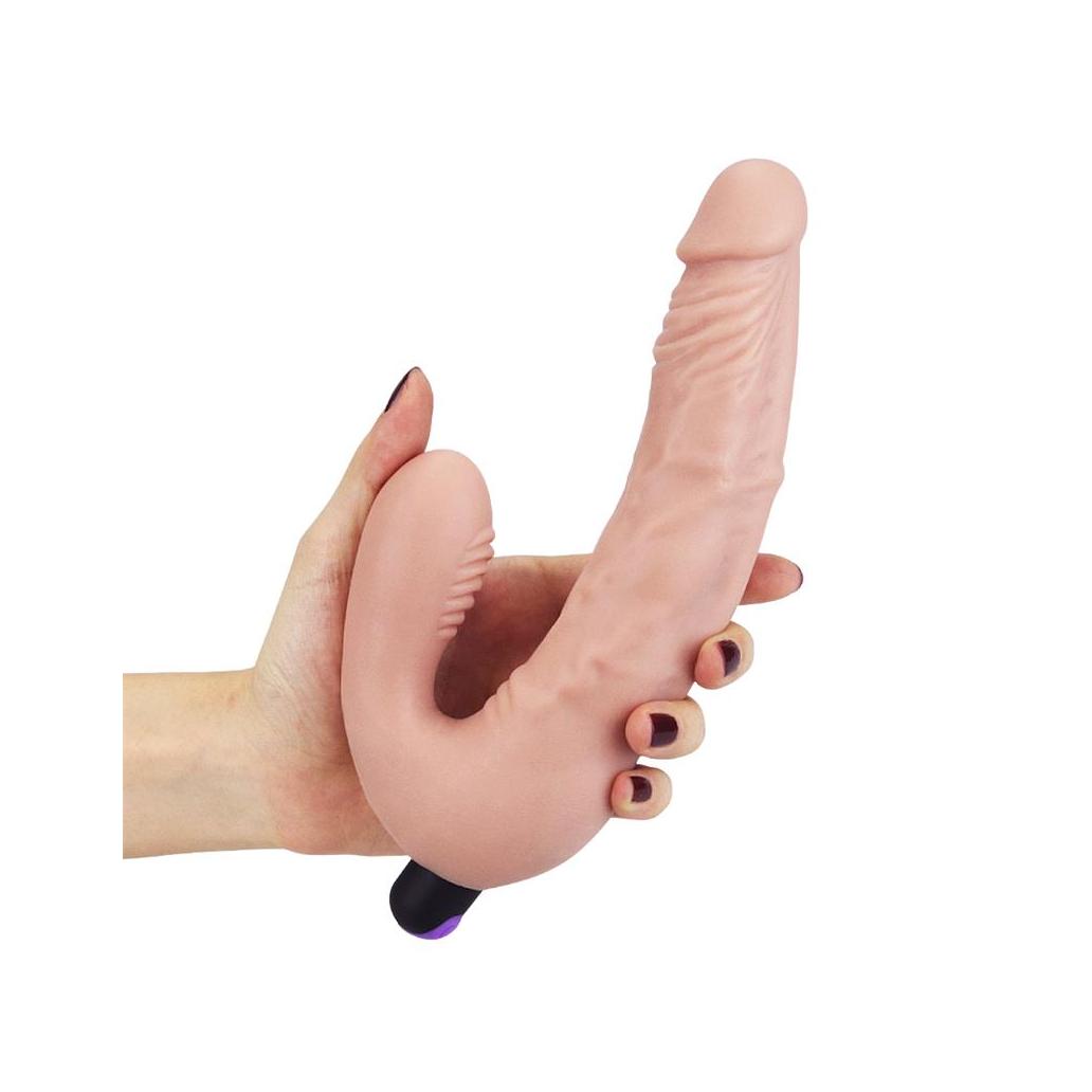 Doble dildo sem alças silicona usb