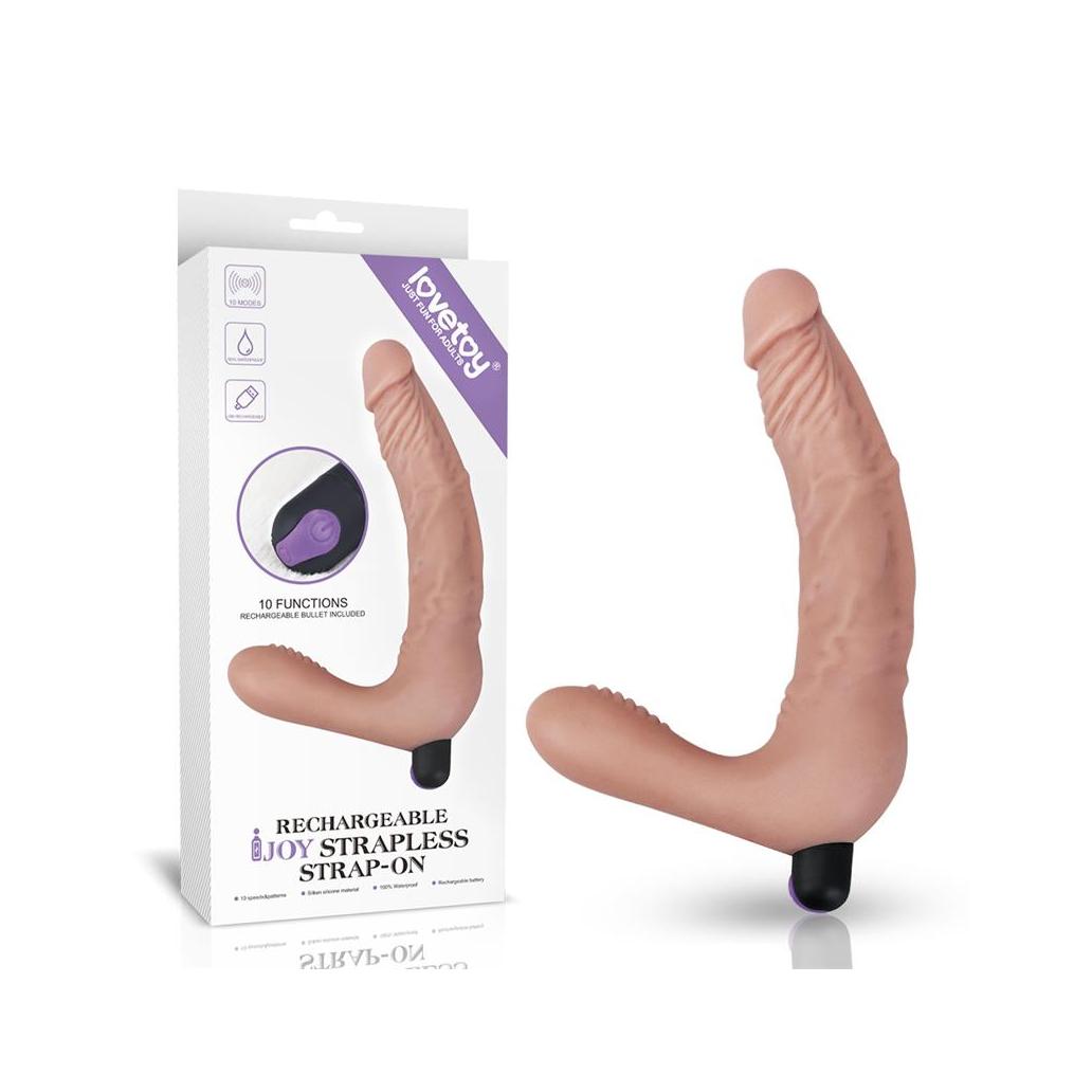 Doble dildo sem alças silicona usb