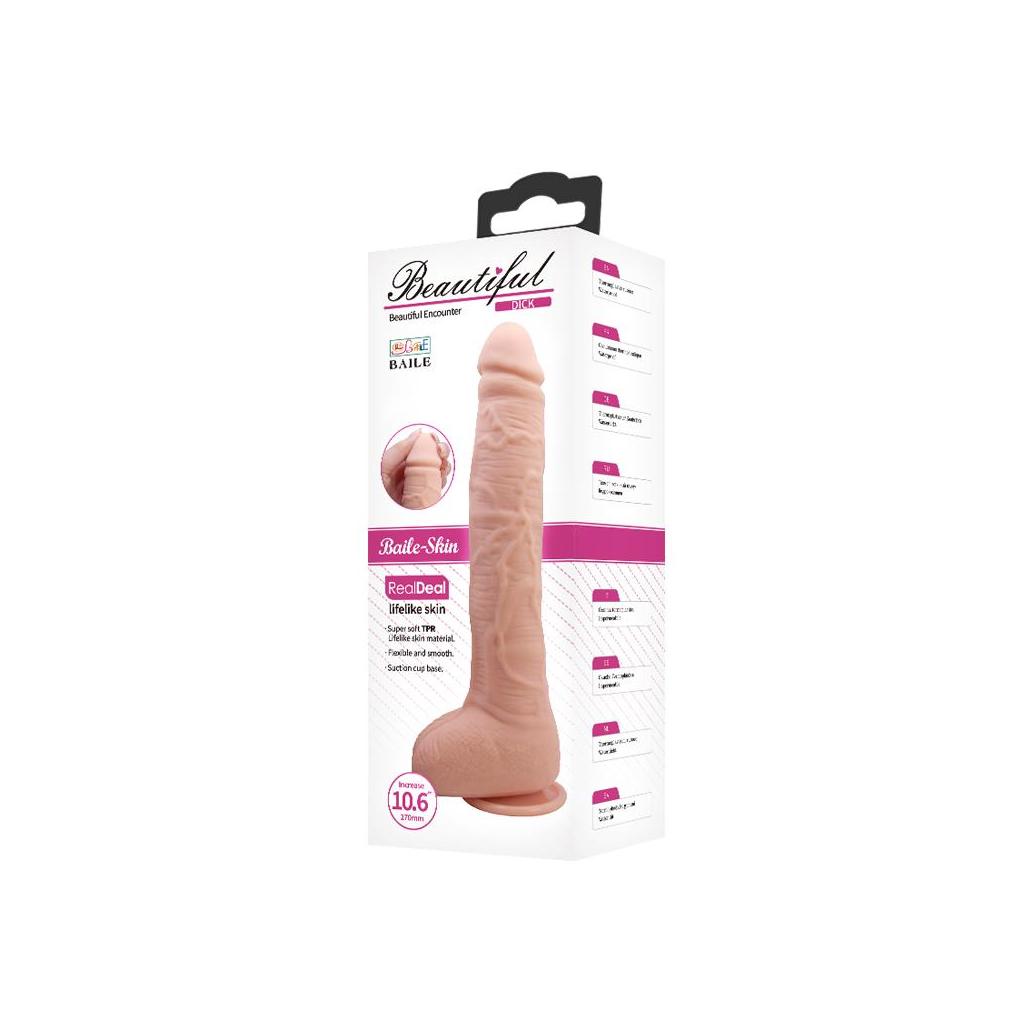 Pila dildo realista com ventosa natural