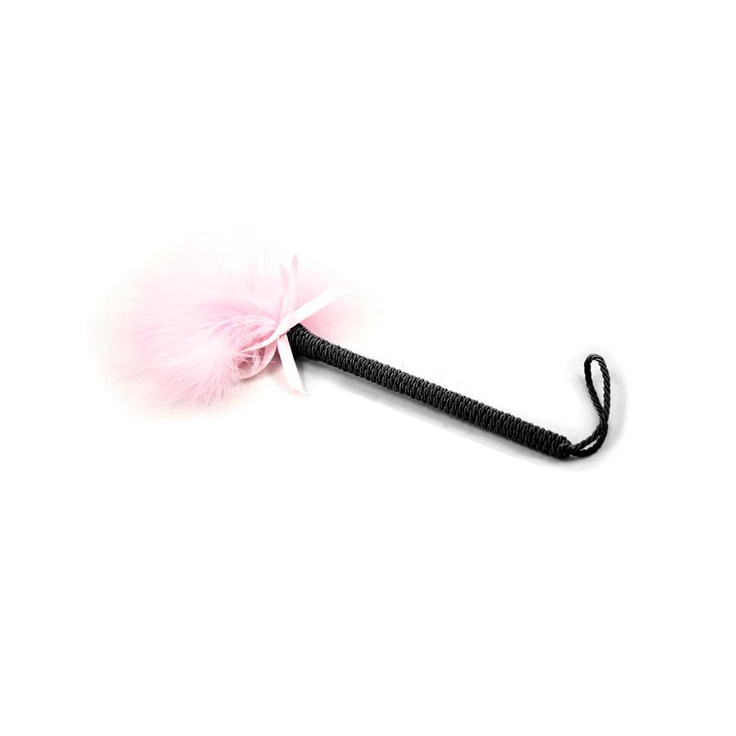 Plumero com laço 25 cm cor-de-rosa