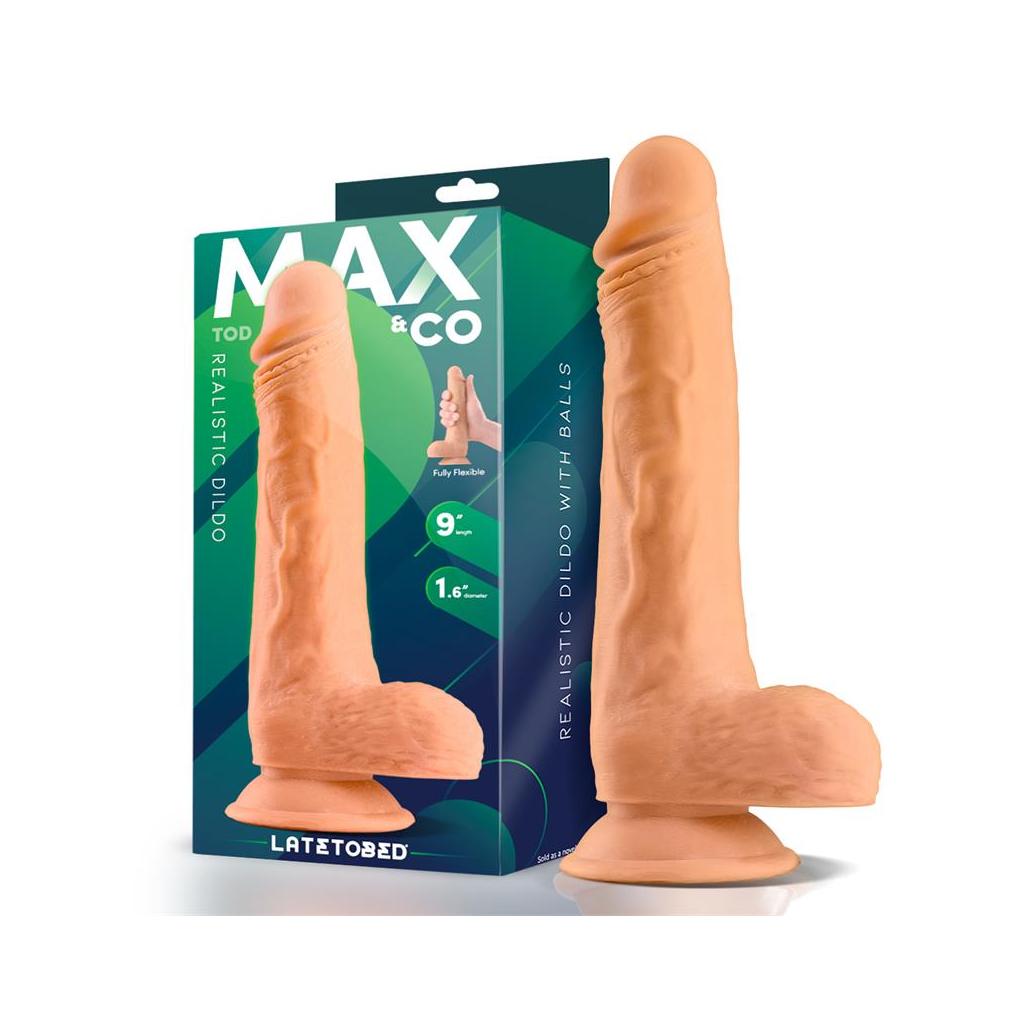 Dildo realista tod com testículos 9 natural