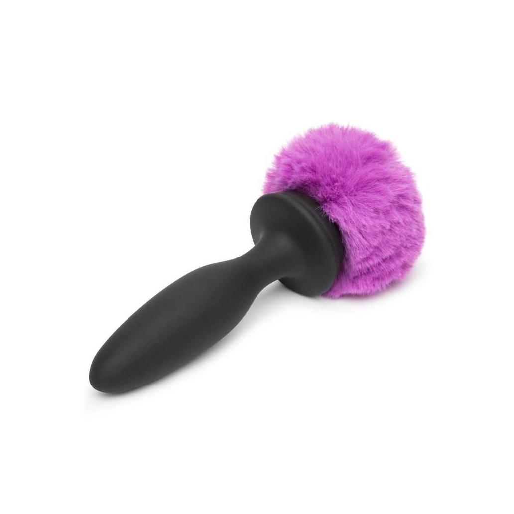 Tampão anal vibratório com base dupla e vibrador roxo grande