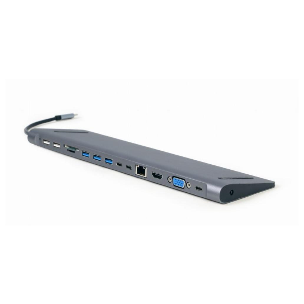 Gembird adaptador multiporta usbc 9em1 hub, hdmi, vga, pd, l