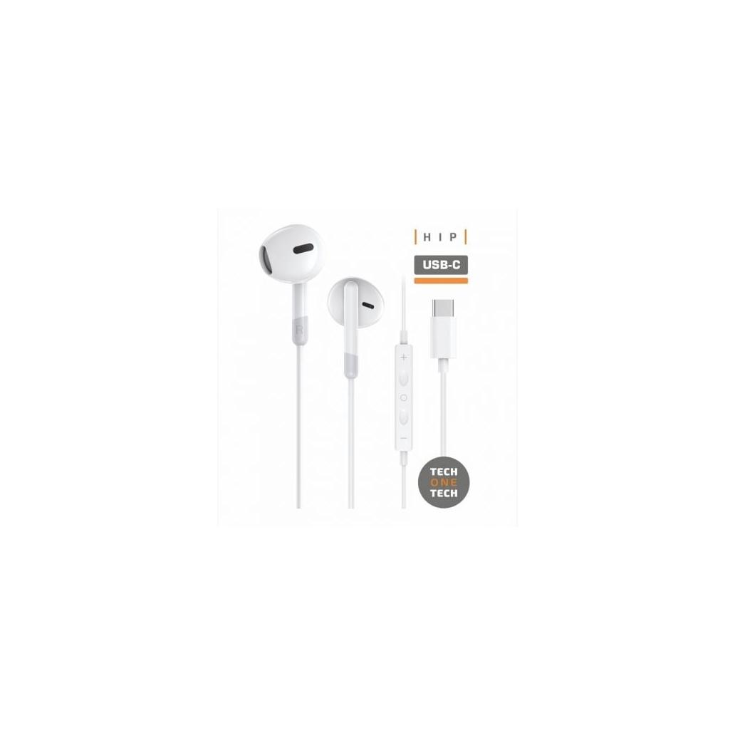Auriculares C/ Micro Tech one tech eartech tec1301 Branco