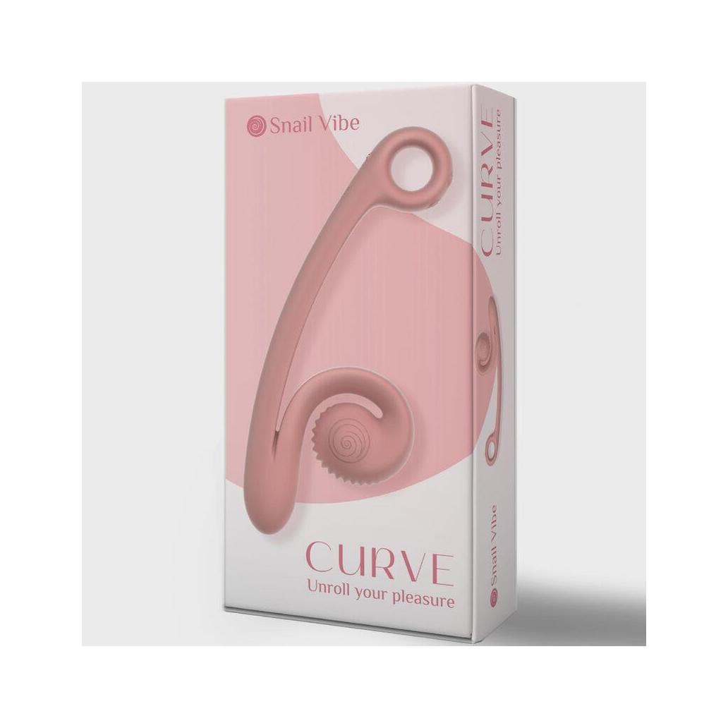 Snail vibe - vibrador curva pêssego