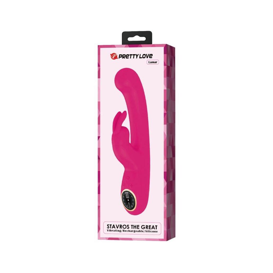 Pretty love - vibrador de coelho lamar e ponto g rosa