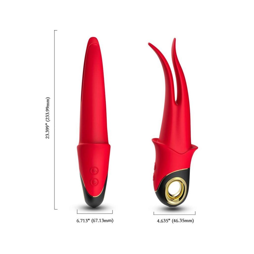 Armony - shadow vibrador dupla cabeça provocando vermelho