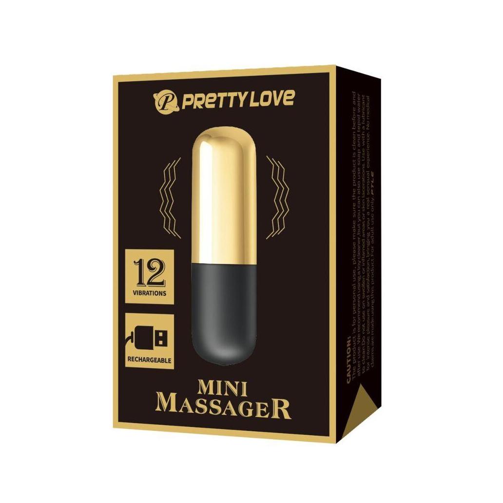 Pretty love - vibrador bala recarregvel dourado