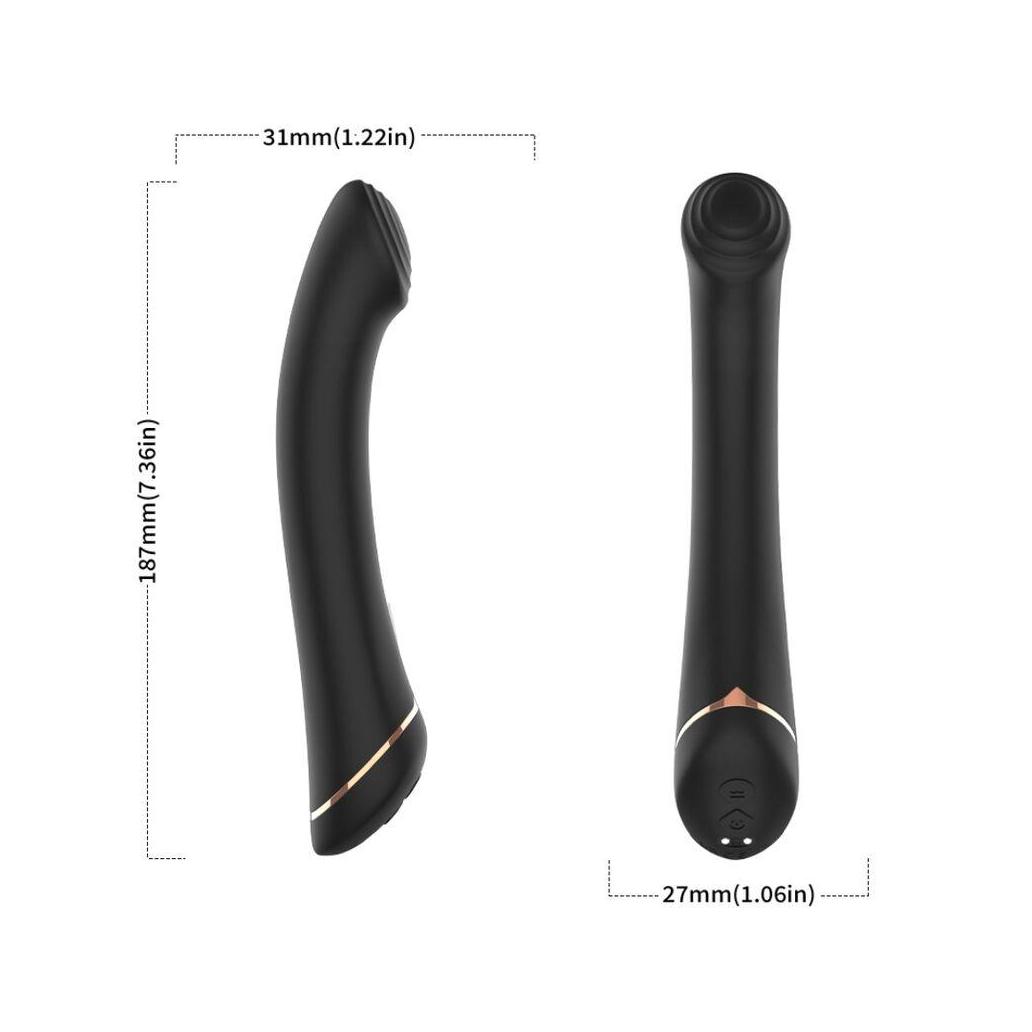 Armony - vibrador falt head silicone preto