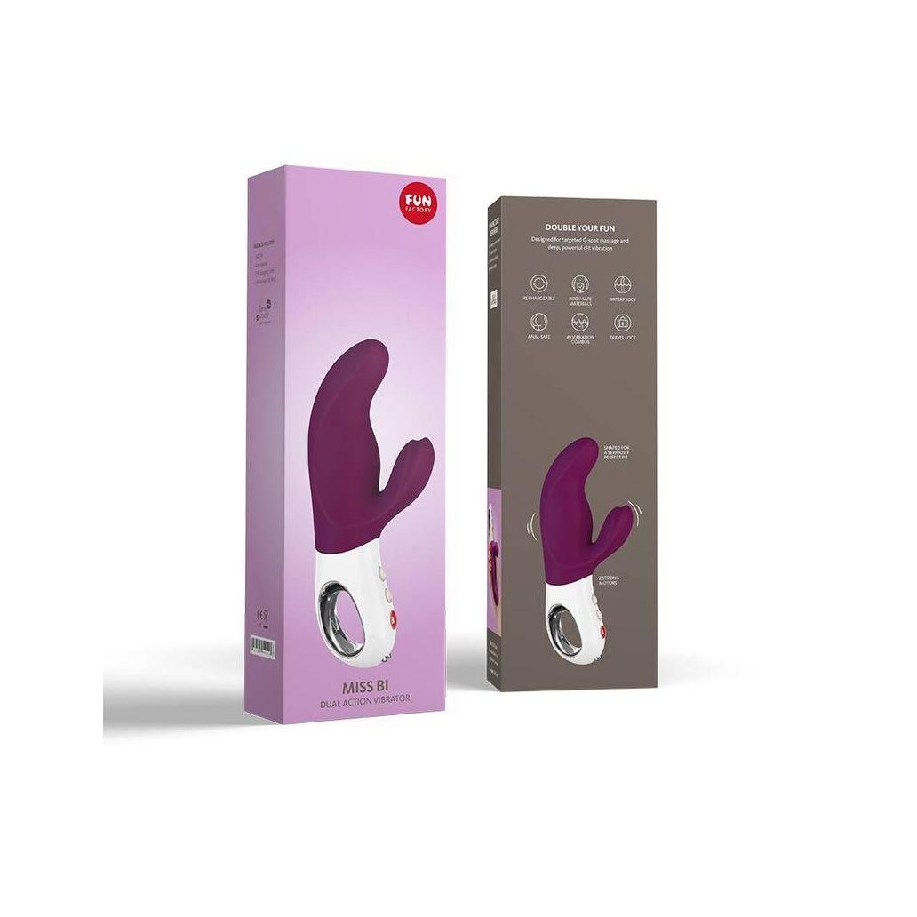 Fun factory - vibrador miss bi dual uva branco