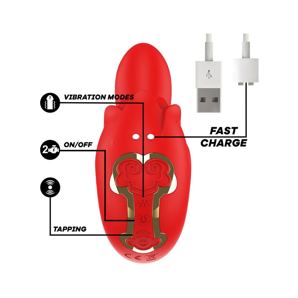 Mia - selena estimulador vibrante + tapping vermelho