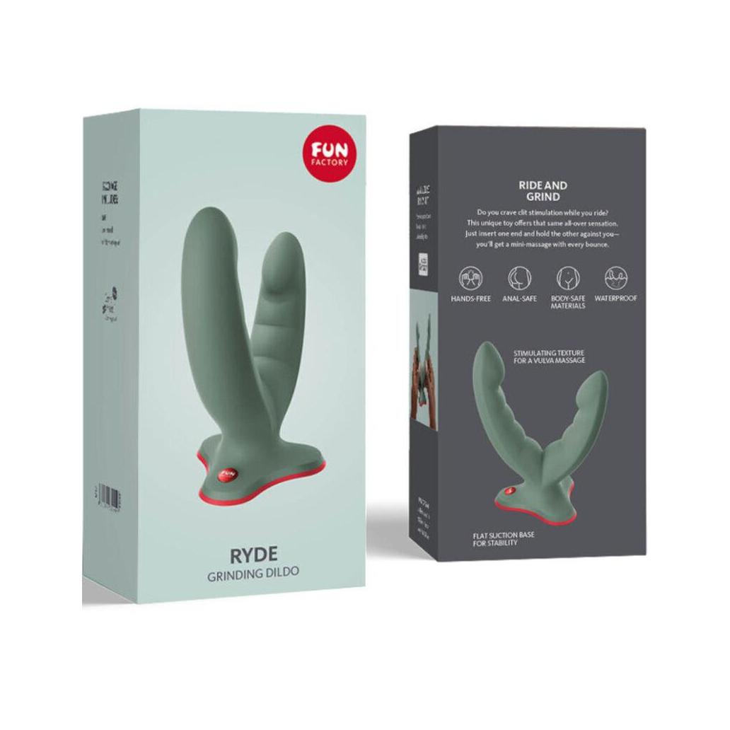 Fun factory - ryde dildo duplo e massager verde