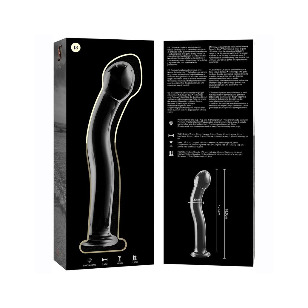 Série nebula by ibiza - modelo 18 dildo vidro borosilicado t