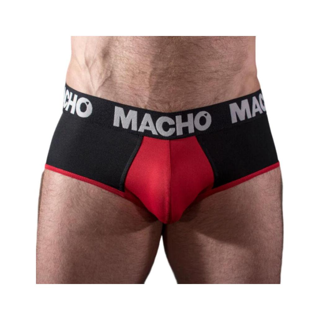 Macho - ms26n slip preto/vermelho xl