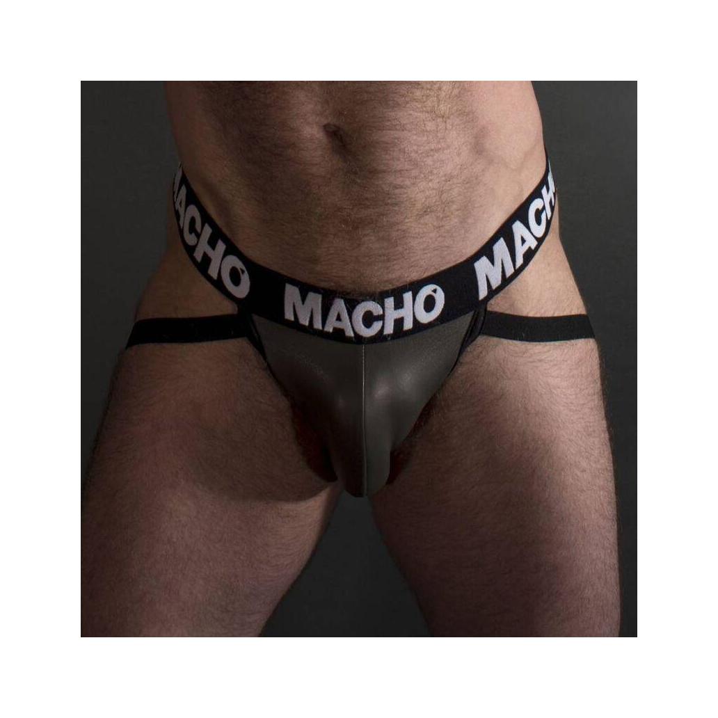 Macho - mx27gr jock couro cinza bege m