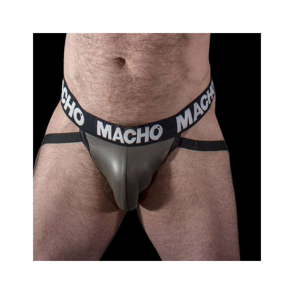 Macho - mx27gr jock couro cinza bege s