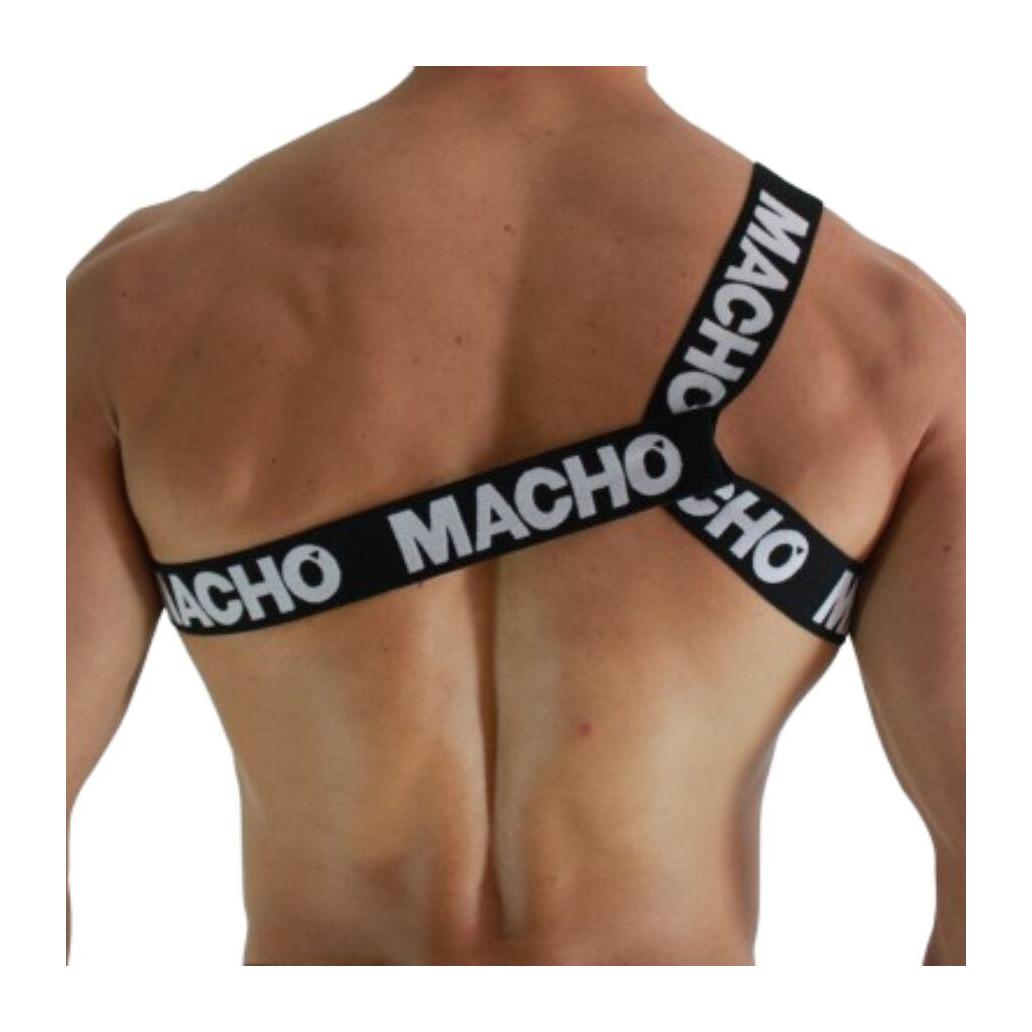 Macho - arnês romano branco l/xl