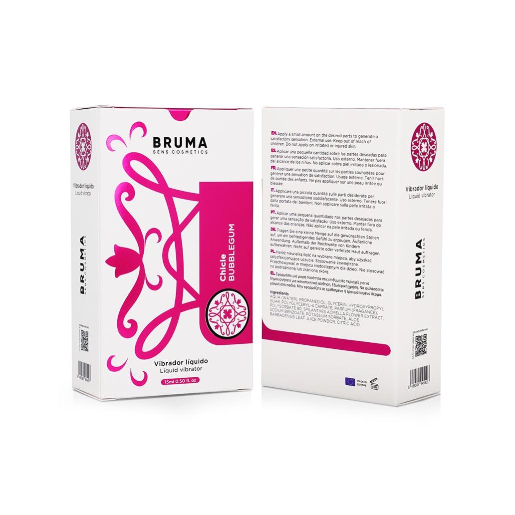 Bruma - vibrador líquido ultra deslizante bubblegum 15 ml