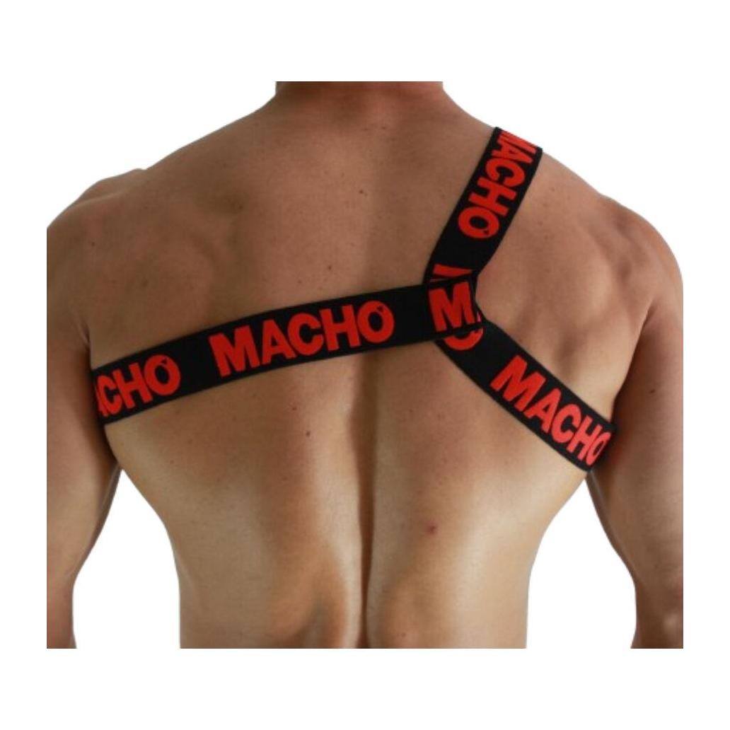 Macho - arnês romano vermelho s/m