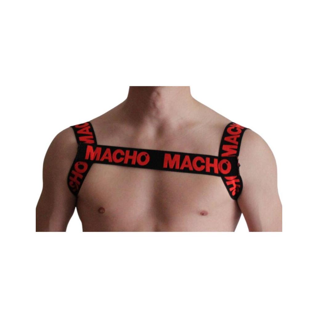 Macho - arnês duplo vermelho