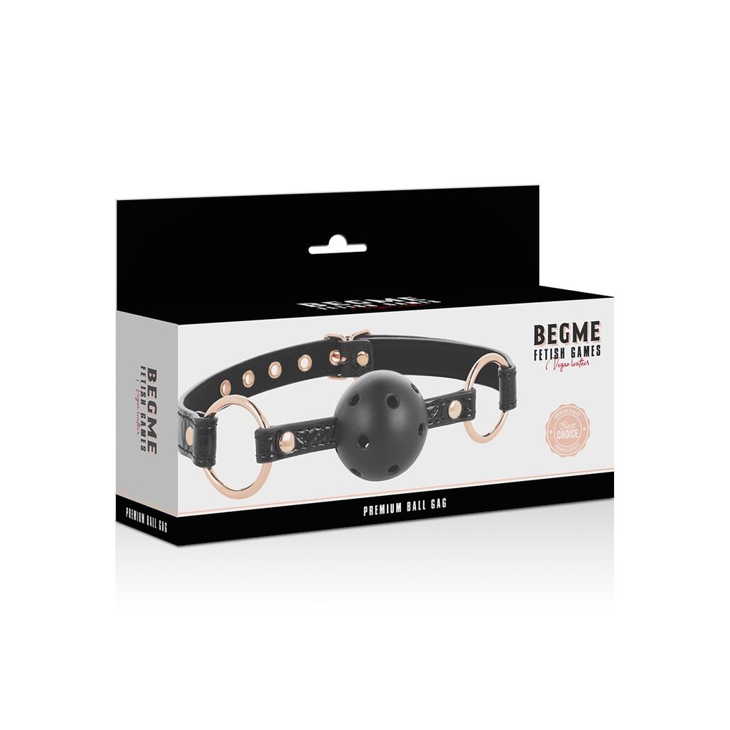 Begme - black edition bola gag vegan couro