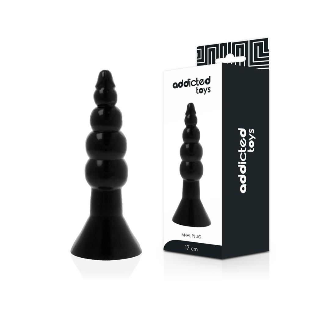 Addicted toys - plug anal 17 cm preto