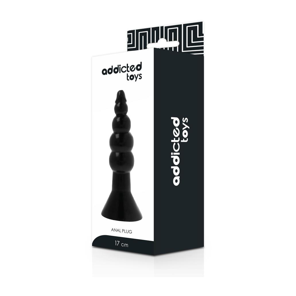 Addicted toys - plug anal 17 cm preto