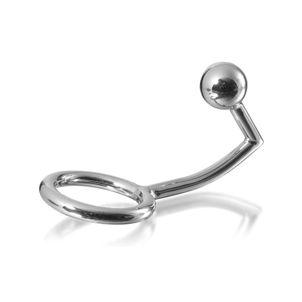 Metal hard - anel de galo com gancho anal intruso 40mm