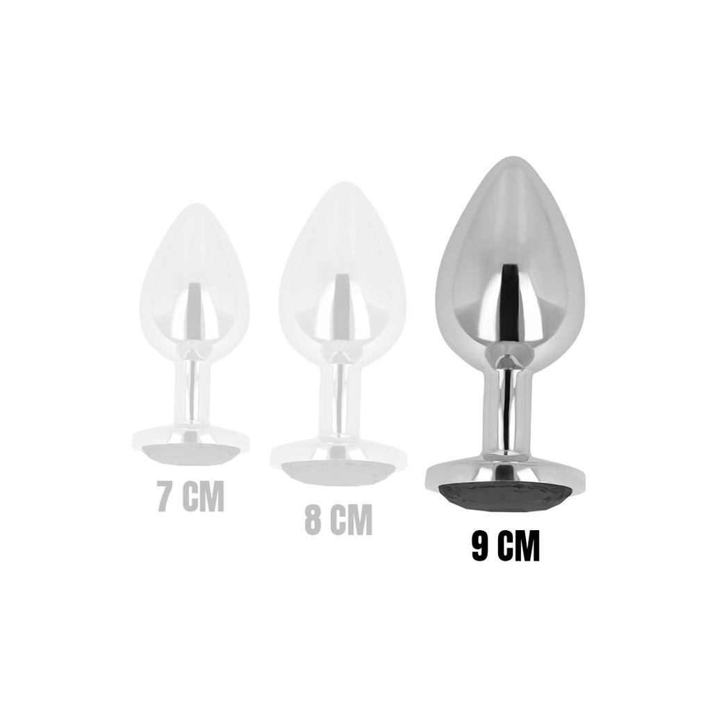 Ohmama - plug anal com cristal preto 9 cm