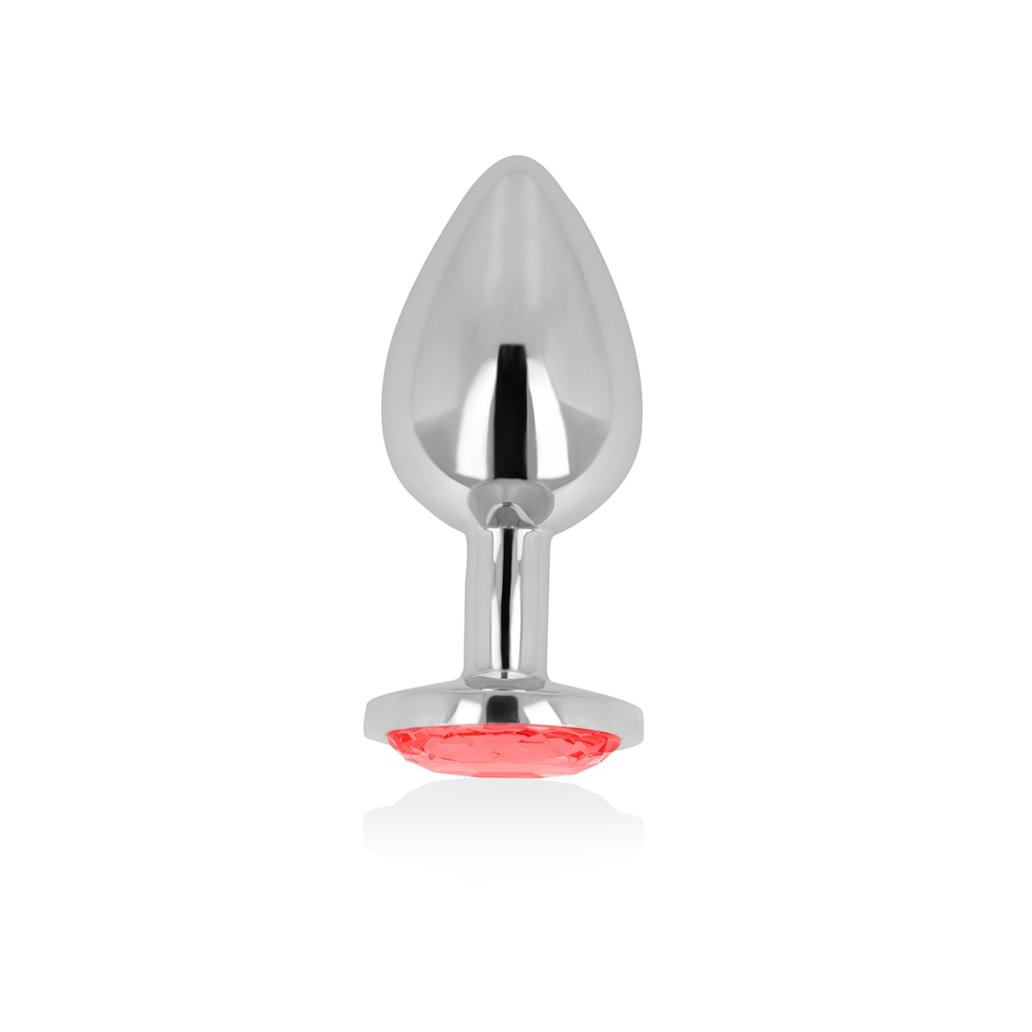 Ohmama - plug anal com cristal vermelho 9 cm