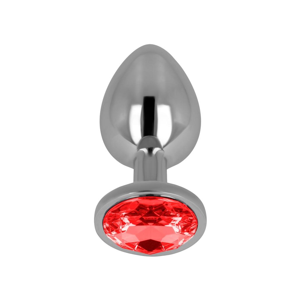 Ohmama - plug anal com cristal vermelho 9 cm