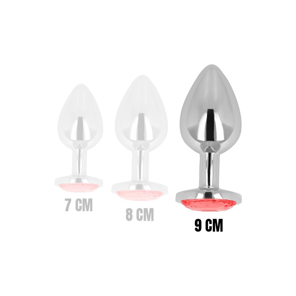 Ohmama - plug anal com cristal vermelho 9 cm