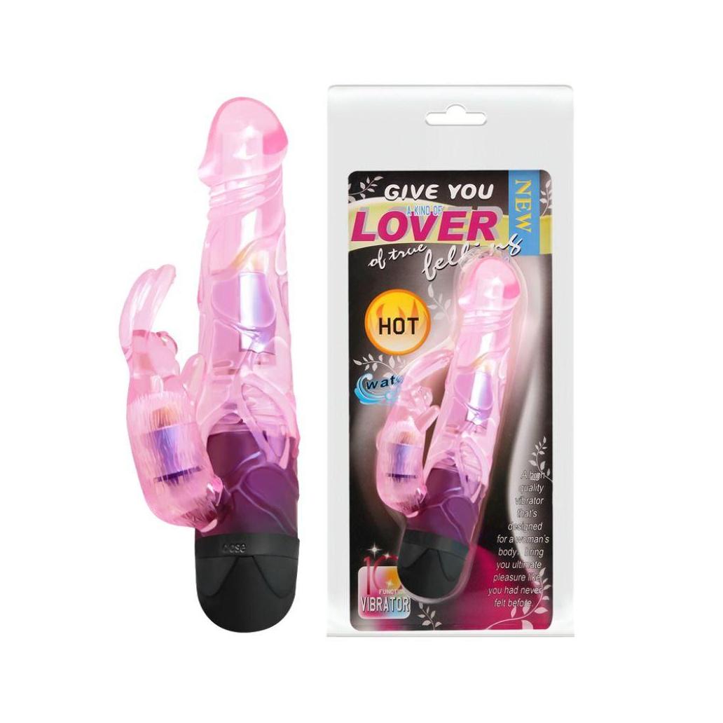 Baile - d a você amante vibrador com coelho rosa