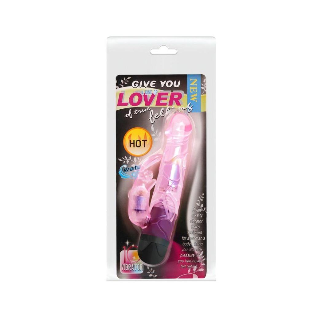 Baile - d a você amante vibrador com coelho rosa