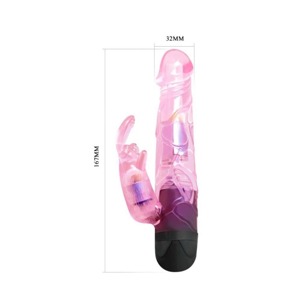 Baile - d a você amante vibrador com coelho rosa