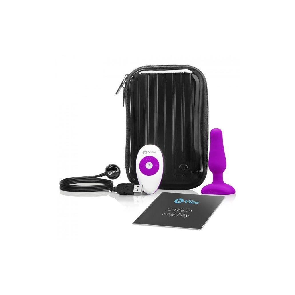 B-vibe - novice controle remoto plug anal fúcsia