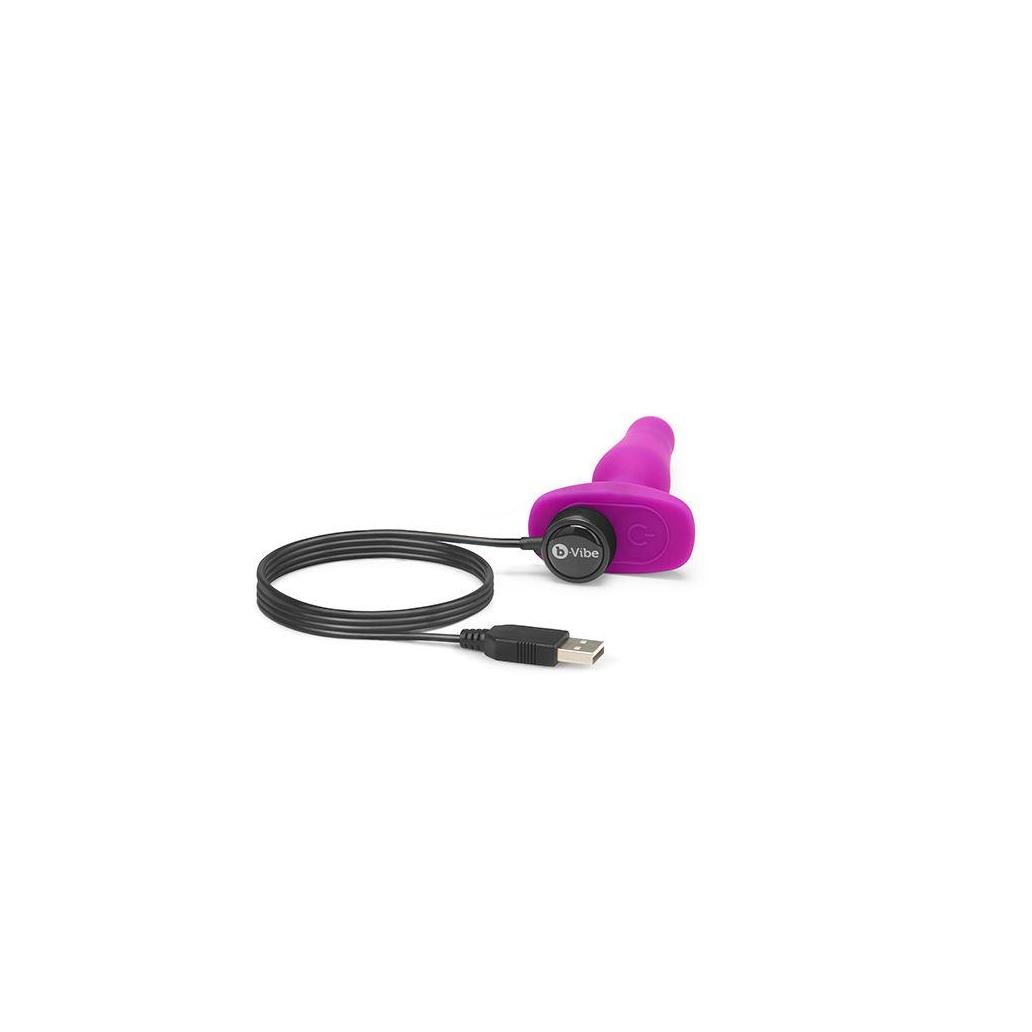 B-vibe - novice controle remoto plug anal fúcsia