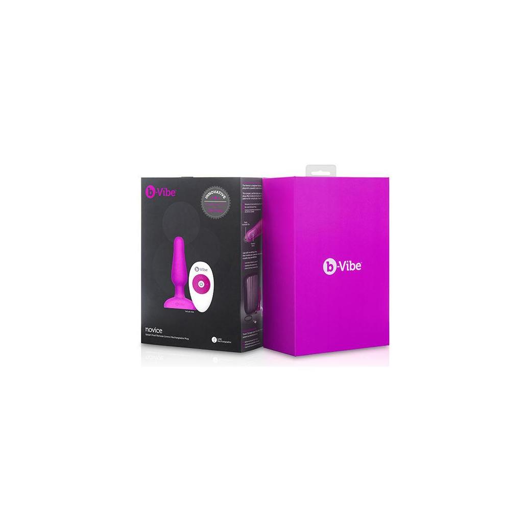 B-vibe - novice controle remoto plug anal fúcsia