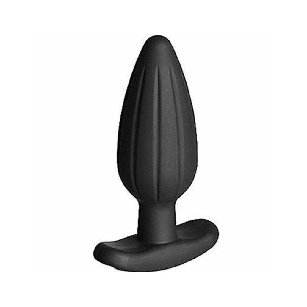 Electrastim - plug anal de silicone preto rocker grande